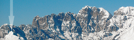 Localizzazione MteTerne - PtoPanoramico sulla Schiara